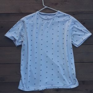 Denim & Flower Palm tree Shirt